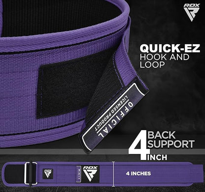 RDX Weight Lifting Belt - AUTO LOCK 4” Premium Adjustable Gym Belt for Olympic Cross Training - Support for Men Women Functional Fitness Workout - WOD Powerlifting Bodybuilding Weightlifting Deadlift