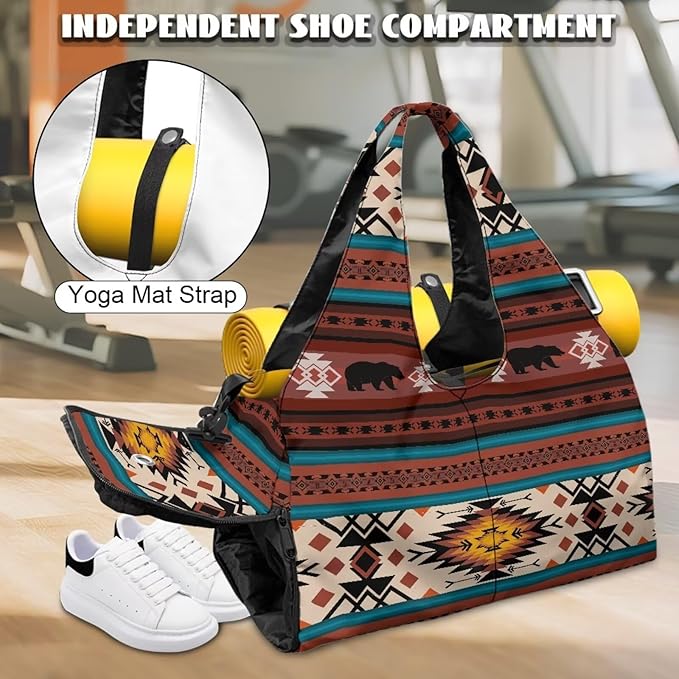 Yoga Mat Bag for Women Men Large Carryall Tote with Adjustable Shoulder Strap for Gym Yoga Travel Pilates Office