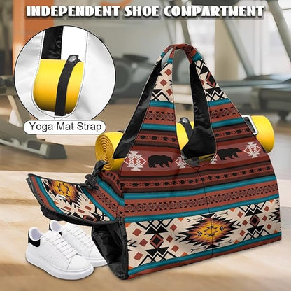 Yoga Mat Bag for Women Men Large Carryall Tote with Adjustable Shoulder Strap for Gym Yoga Travel Pilates Office