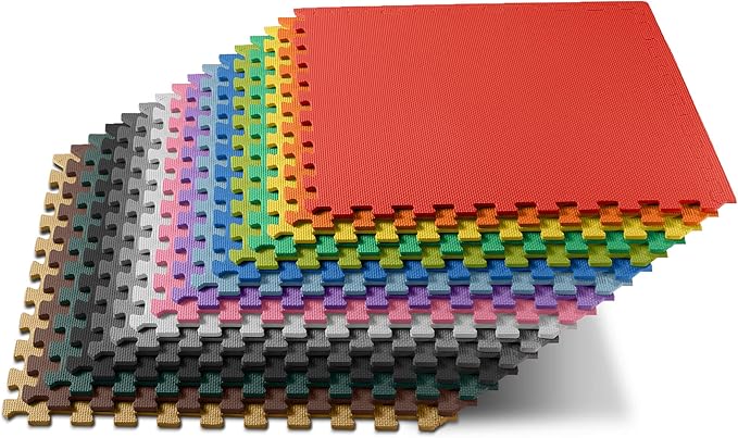 We Sell Mats – ½ Inch Thickness Multipurpose EVA Foam Floor Tiles – Interlocking Floor Mat for Indoor Gym, Playroom, and Home Use