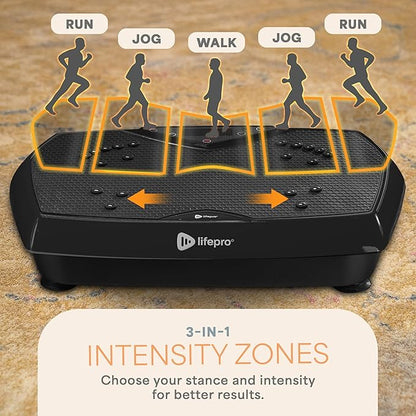 Lifepro Vibration Plate Exercise Machine with Magnetic Acupoints - Full Body Vibration Platform for Beginners and Recovery - Ideal Lymphatic Drainage Massager for Muscle Toning and Overall Fitness