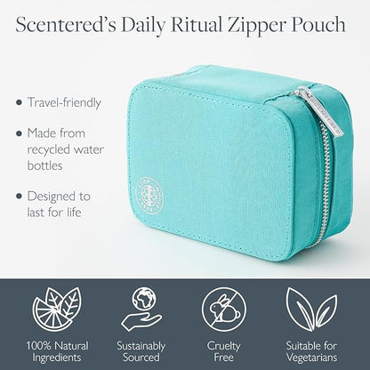 Scentered Aromatherapy Balm Stick Gift Set with Travel Pouch - Sleep, Focus, Stress-Relief, Mood Boost & Calm - 100% Natural Essential Oil Blends: Lavender, Chamomile, Rosemary, Cedarwood, Ylang Ylang