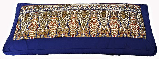 Meditation Bench Cushion Kneeling Seiza - One of Kind Indochine Royal Blue