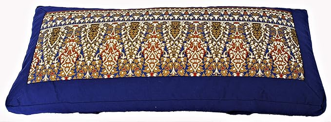 Meditation Bench Cushion Kneeling Seiza - One of Kind Indochine Royal Blue