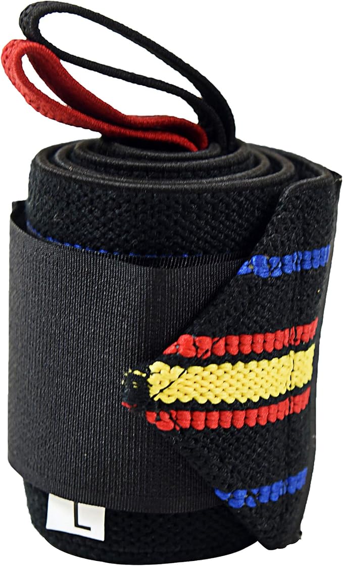Grip Power Pads Wrist Wraps 2 Wraps for Weight Lifting Wrist Support Cotton Wraps Gym Bandage Straps for Men & Women Premium Quality & PRO Rubber
