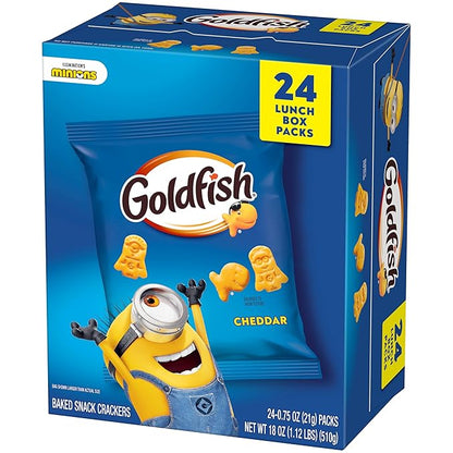 Goldfish Minions Cheddar Crackers, 24 Lunch Box Packs