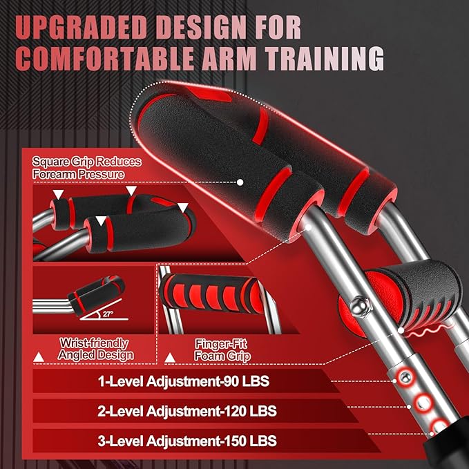 2025 Pro Twister Arm Trainer, Adjustable Power Twister Bar, Chest Shoulder Arm Workout Equipment, Portable Detachable Upper Body Fitness Machine for Home & Gym