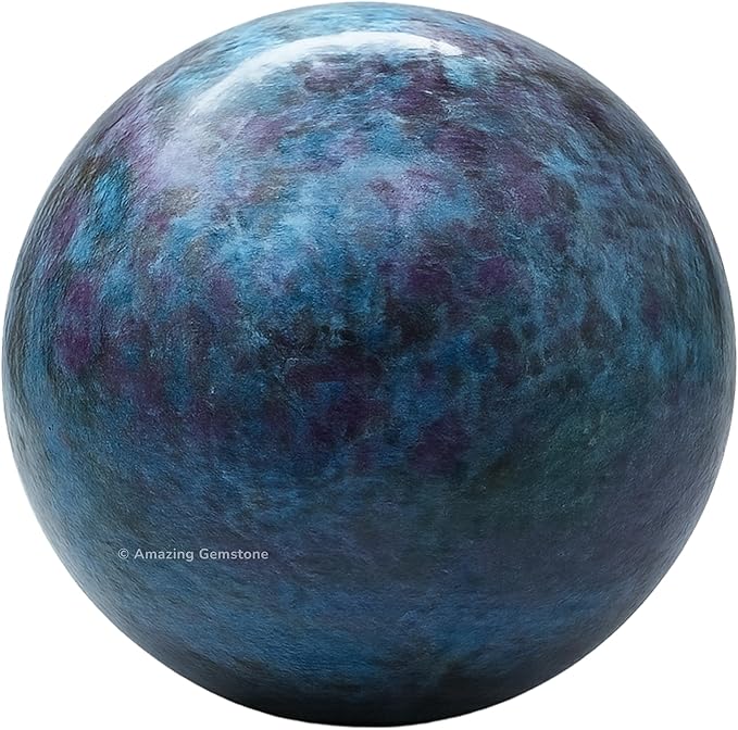 Amazing Gemstone Ruby Kyanite Crystal Ball with Stand - 2 Inches Crystal Sphere Meditation Balls for Witchcraft and Decorative Balls