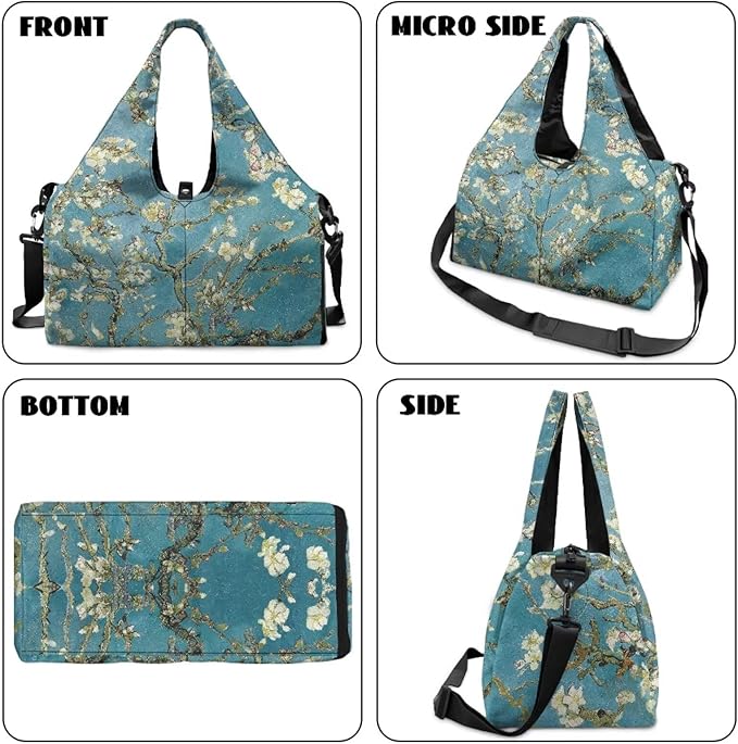 Yoga Mat Bag for Women Men Large Carryall Tote with Adjustable Shoulder Strap for Gym Yoga Travel Pilates Office