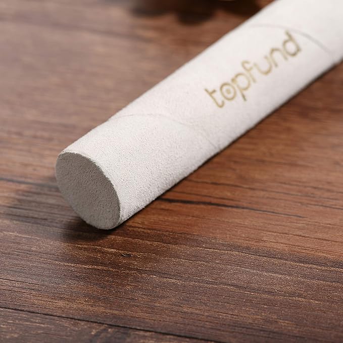 TOPFUND 10" Pro Crystal Singing Bowl Suede Mallet - Solid Beech Core & Hand-Fitted Cowhide