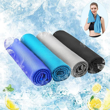 Cooling Towels for Neck/Face Ice Towel Cooling Neck Wraps for Hot Weather Sweat Towels Microfiber Chilly Towel cold Rags Soft Breathable Quick Dry for Indoor /Outdoor/Yoga/ Gym/Working out（40''x12''）