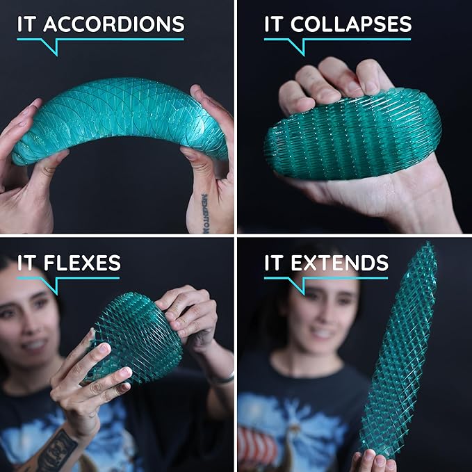 Morf Fidget Worm Toy - Flexible 3D Sensory Toy for Kids, Teens, and Adults – Stretchy, Quiet, Stress and Anxiety Relief, Focus - for Tactile Play, School, Work Gifts, Great for Classroom and Office