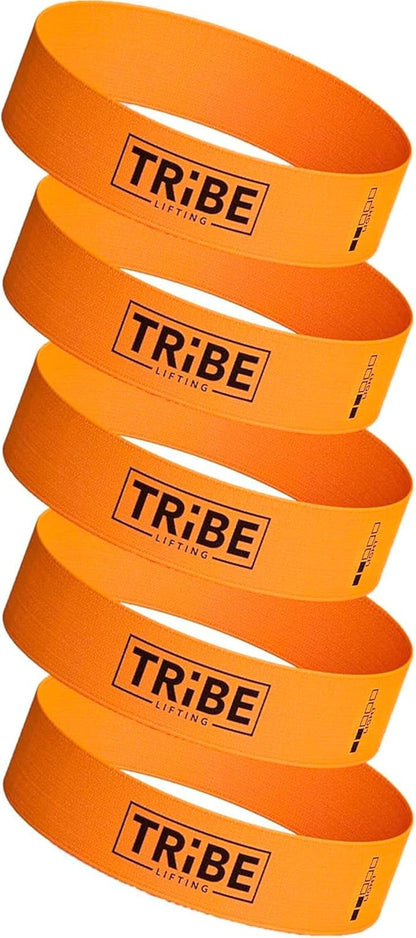 Tribe Lifting Fabric Resistance Bands for Glutes & Legs | 5 Fabric Workout Bands Set | Thick Booty Bands for Squats, Lunges, Hip Training, Physical Therapy & Home Workouts