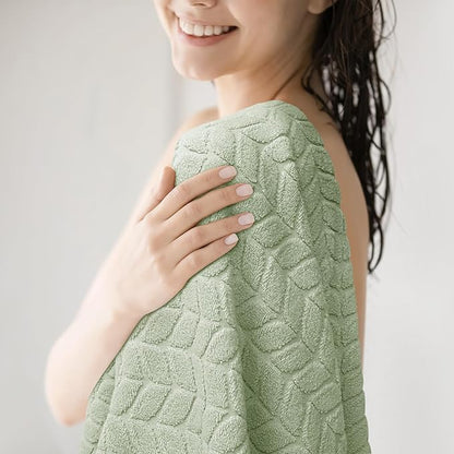 Ultra Soft & Stylish 700 GSM Luxury Hand Towel Set (6 Pieces - 30 x 16 in.) - 100% Zero-Twist, Long-Staple Cotton - Remarkably Absorbent (Eucalyptus Green)