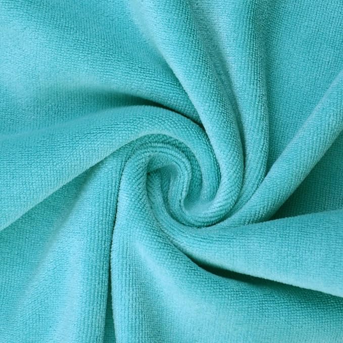 Microfiber Gym Towels Bigger Size Super Soft for Exercise Fitness, Sports, Workout, 380-GSM 15-Inch x 31-Inch Quick-Drying Towels (Pure Teal-Pink-Grey, 3 Pack)