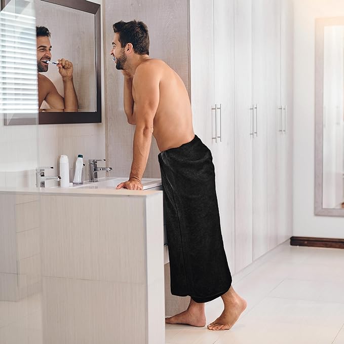 Utopia Towels - Luxurious Jumbo Bath Sheet 2 Piece - 600 GSM (35X70 Inches) 100% Ring Spun Cotton - Highly Absorbent and Quick Dry Extra Large Bath Towel - Super Soft Hotel Quality Towel (Black)