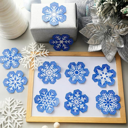 Crtiin 50 Pieces Anxiety Sensory Stickers for Anxiety Relief Items Mental Health Stickers Fidget Textured Strips for Office Classroom Desk Relieve Adult Stress(Snowflake)