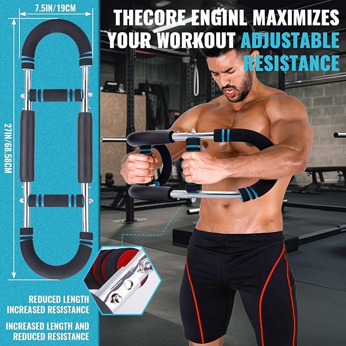 Twister Arm Trainer,Adjustable Chest Arm Workout Equipment,Chest Exerciser for Men,Arm Trainer for Men,Chest Clip Muscle Trainer,Portable Arm Exercise Equipment,Upper Body Workout Equipment