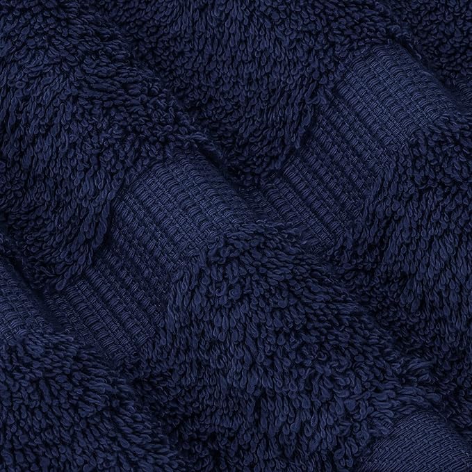 Chakir Turkish Linens 100% Cotton Premium Turkish Towels for Bathroom, 2 Large Bath Towels, 2 Hand Towels, 2 Washcloths (6-Piece Towel Set, Navy)