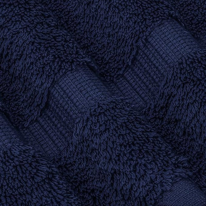 Chakir Turkish Linens 100% Cotton Premium Turkish Towels for Bathroom, 2 Large Bath Towels, 2 Hand Towels, 2 Washcloths (6-Piece Towel Set, Navy)