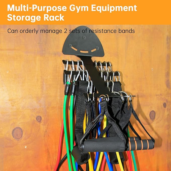 Resistance Band Storage Rack， Resistance Band Hanger Gym Organization for Home Gym Resistance Band Holder，Workout Band Rack ﻿