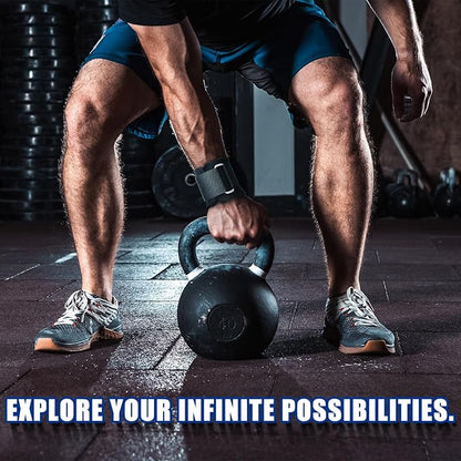RitFit Lifting Wraps, Wrist Straps for Weightlifting, Wrist Support for Working Out, Bodybuilding, MMA, Powerlifting, Strength Training, Men & Women