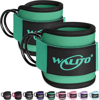 WALITO Gym Ankle Straps for Working Out - Glute Ankle Cuff Kickback Strap, Gym Cable Machine Accessories for Women Glute Leg Extensions, Hip Abductors & Lower Body Exercises Equipment