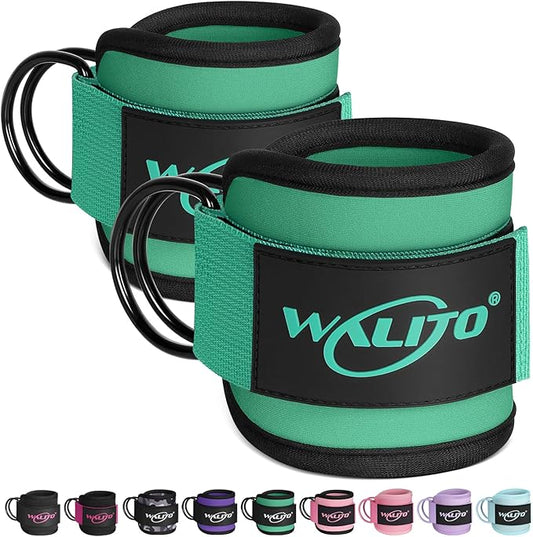 WALITO Gym Ankle Straps for Working Out - Glute Ankle Cuff Kickback Strap, Gym Cable Machine Accessories for Women Glute Leg Extensions, Hip Abductors & Lower Body Exercises Equipment