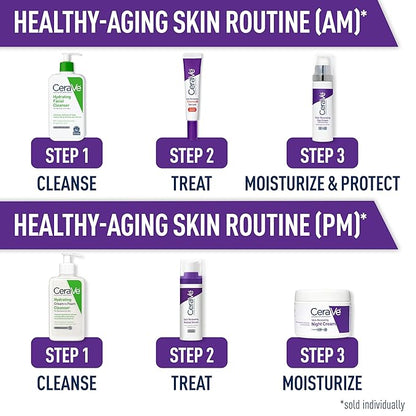 CeraVe Vitamin C Serum with Hyaluronic Acid, Skin Brightening Serum for Face with 10% Pure Vitamin C, Fragrance Free, 1 Fl. Oz