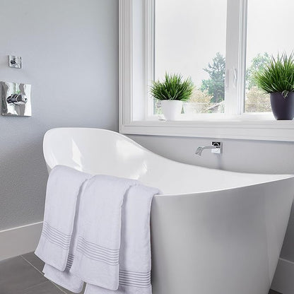 Utopia Towels 12 Pack Bath Towels Set, (27 x 54 Inches) 100% Ring Spun Cotton, Quick Dry, Highly Absorbent, Soft Feel Towels, Perfect for Daily Use (White)
