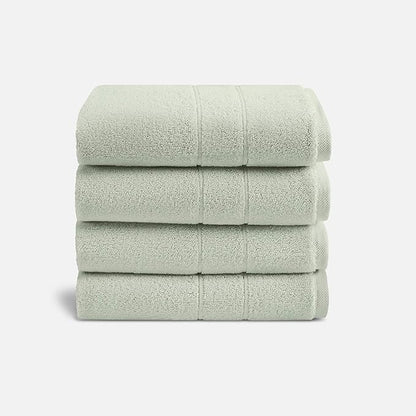 Brooklinen Super-Plush Turkish Cotton Bath Towel Set - Includes 4 Bath Towels Cotton, 820 GSM, Highly Absorbent, Machine Washable, Perfect for Home & Bathroom (Aloe Green)