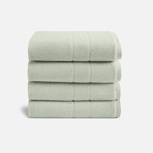 Brooklinen Super-Plush Turkish Cotton Bath Towel Set - Includes 4 Bath Towels Cotton, 820 GSM, Highly Absorbent, Machine Washable, Perfect for Home & Bathroom (Aloe Green)