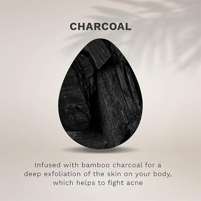 KOL Face Scrubber, Premium Charcoal and Vitamin E Infused Facial Cleansing and Exfoliating Pads for Daily Cleaning and Makeup Removal, 3 Count