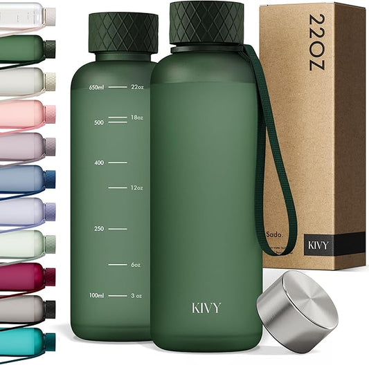 KIVY Tritan Water Bottle 2nd Generation (Dark Green, 22oz)