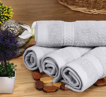 Utopia Towels 8 Piece Premium Towel Set, 2 Bath, 2 Hand, and 4 Wash Cloths, 600 GSM 100% Ring Spun Cotton, Highly Absorbent Towels for Bathroom, Gym, Hotel, and Spa, Silver