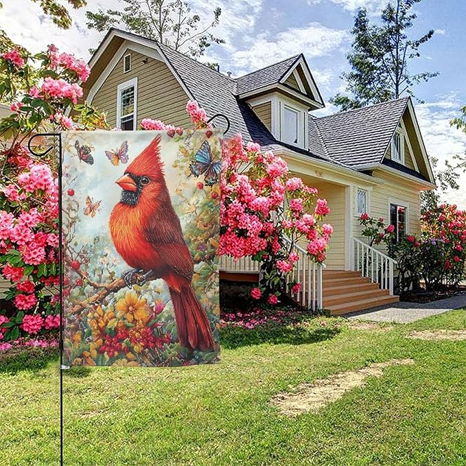 Bird Garden Flag 12x18 In Double Sided Yard Flags Lawn Sign Decor No Flagstand