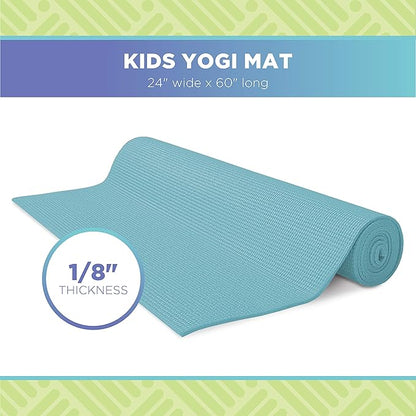 Bean Products Yoga Mat for Exercise - Non Slip Thick Comfortable Workout Floor Mat for Adults and Kids - Eco Friendly Foldable Yoga Mat for Yoga, Pilates, Gym and Stretching
