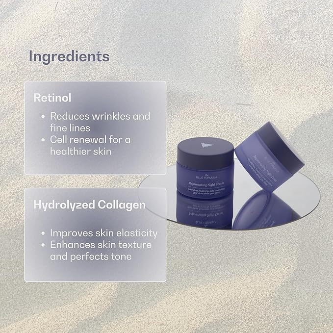Retinol Youth Renewal Face Moisturizer, Anti-Aging Night Cream for Women Anti-Wrinkle and Fine Lines | Hydrating, Firming, and Smoothing Hydrating Skin Care Treatment | Hydrolyzed Collagen 1.7 Fl Oz