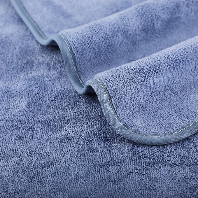 Microfiber Gym Towels Bigger Size Super Soft for Exercise Fitness, Sports, Workout, 380-GSM 15-Inch x 31-Inch Quick-Drying Towels (3 Pack, Blue)