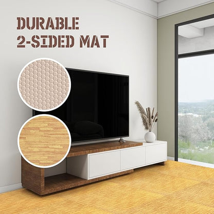 Yes4All 48SQ.FT Wood Grain Puzzle Exercise Mat Protective Flooring, EVA Interlocking Foam Floor Tiles with Border for Home