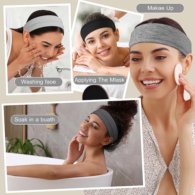 16Pcs Headbands for Women - Multicolor Absorb Sweat Non Slip Absorb Sweat Sports Hair Bands（ Soft Cotton Cloth Stretchy Headbands ）（Suitable for Fitness Yoga Outdoor Exercise ）
