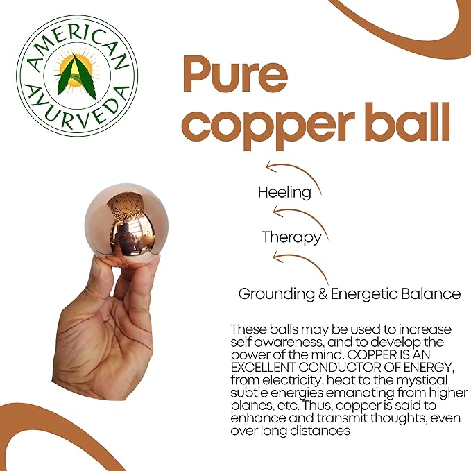 Premium Pure Solid Copper Ball 4 Inch Dia (10 lb 10 Oz) Healing Energy Orb Sphere Mineral Crystal Mental Agility Grounding Movement Therapy Single Pack (4 Inch)