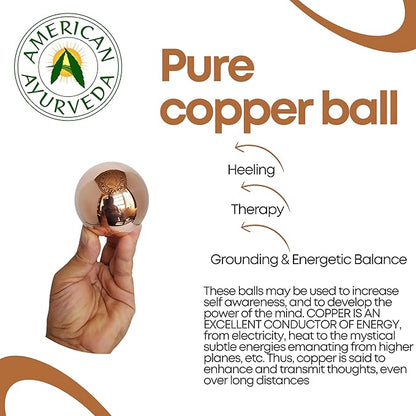 Premium Pure Solid Copper Ball 4 Inch Dia (10 lb 10 Oz) Healing Energy Orb Sphere Mineral Crystal Mental Agility Grounding Movement Therapy Single Pack (4 Inch)