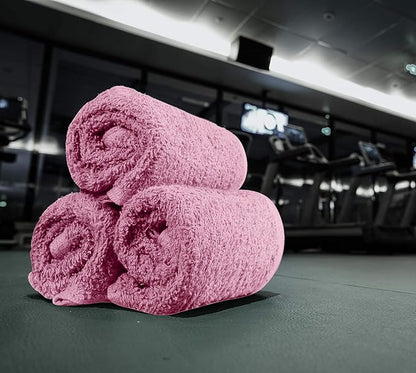 Utopia Towels 24 Pack Cotton Washcloths Set, 100% Ring Spun Cotton, Premium Quality Flannel Face Cloths, Highly Absorbent and Soft Feel Fingertip Towels, Pink