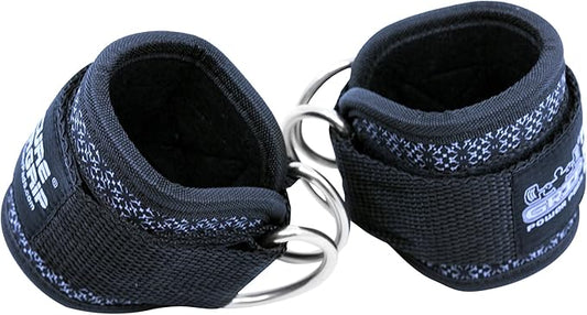Ankle Straps for Cable Machines Double D-Ring Gym Adjustable Neoprene Premium Cuffs to Enhance Legs Abs & Glutes Kickbacks Workouts Leg Curls Extensions Booty Hip Abductors Exercise for Men & Women