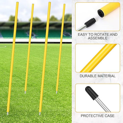 Blulu Training Agility Poles 5ft Forza Slalom Adjustable Soccer Training Poles Soccer Sticks Agility Equipment for Football Sport Football Soccer Speed