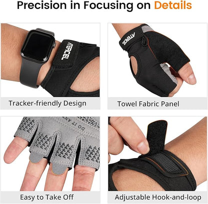 ATERCEL Weight Lifting Gloves Full Palm Protection, Workout Gloves for Gym, Cycling, Exercise, Breathable, Super Lightweight for Mens and Women