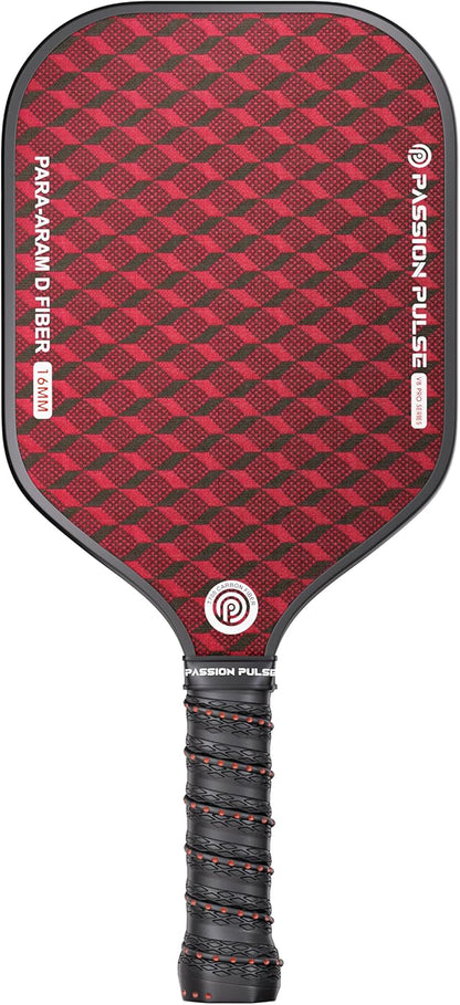 Pickleball Paddles 2025,Raw Carbon Fiber Surface（CFS） 16mm T700 High Grit & Spin, Pro Pickle Ball Paddles Designed for Ultimate Spin & Consistency