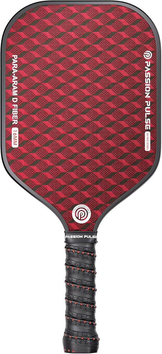 Pickleball Paddles 2025,Raw Carbon Fiber Surface（CFS） 16mm T700 High Grit & Spin, Pro Pickle Ball Paddles Designed for Ultimate Spin & Consistency