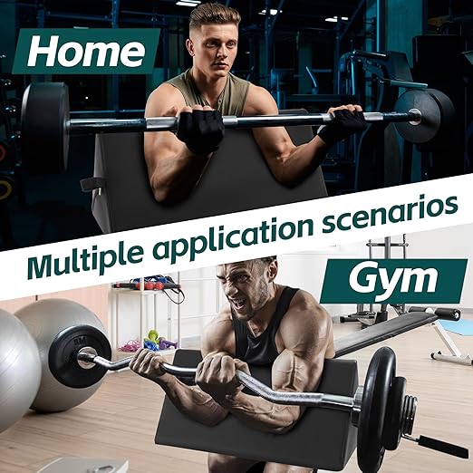 MABOZOO Preacher Curl Pad, Portable Preacher Curl Attachment, Space-Saving Home Gym Equipment for Arms, Biceps, Triceps